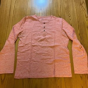 Club Monaco Salmon Long Sleeve Henley